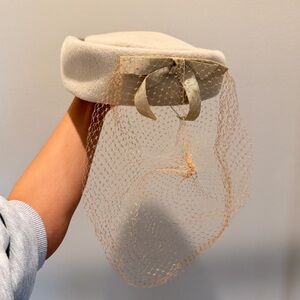 Vintage Womens Beige Peachbloom Fur Velour